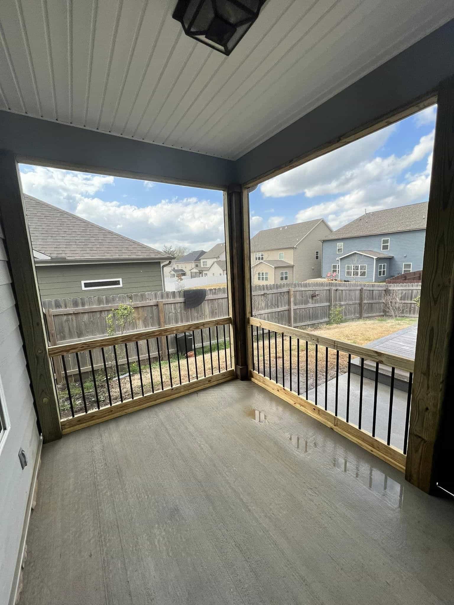 Screened porch built by Arellano Construction